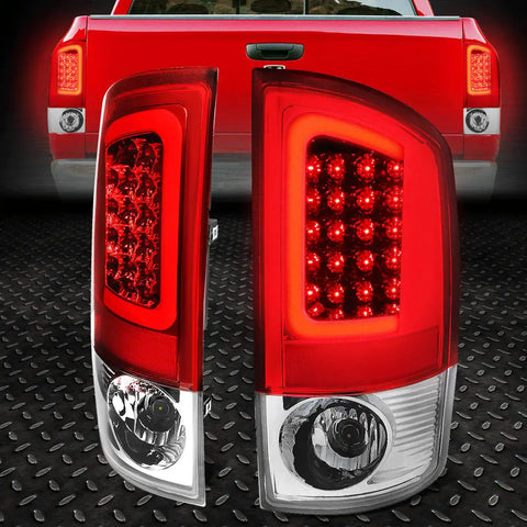 [Led C-Tube Bar]02-06 Dodge Ram 1500 2500 3500 Tail Light Brake Lamp Red Speed Daddy