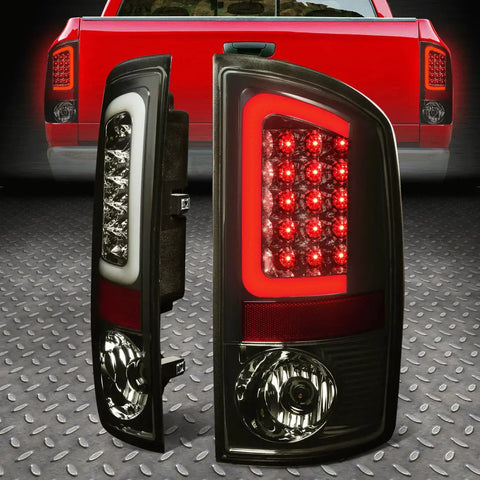 [Led C-Tube Bar]02-06 Dodge Ram 1500 2500 3500 Tail Light Brake Lamp Smoked Speed Daddy