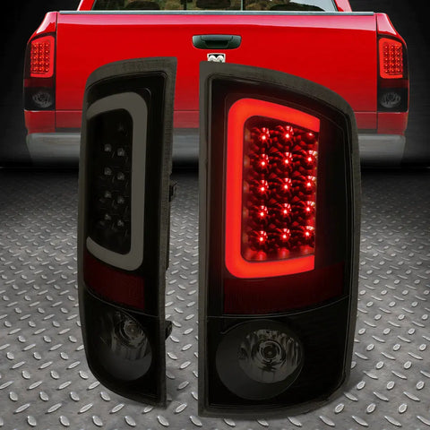 [Led C-Tube Bar]02-06 Dodge Ram 1500 2500 3500 Tail Light Brake Lamp Tinted Speed Daddy