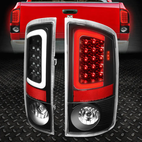 [Led C-Tube Bar]07-09 Dodge Ram 1500 2500 3500 Tail Light Brake Lamp Black Speed Daddy