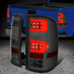 [Led C-Tube Bar]07-14 Sierra 1500 2500Hd 3500Hd Tail Light Brake Lamp Smoked Speed Daddy