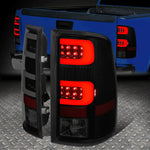 [Led C-Tube Bar]07-14 Sierra 1500 2500Hd 3500Hd Tail Light Brake Lamp Tinted Speed Daddy