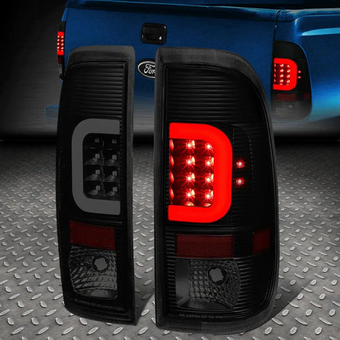 [Led C-Tube Bar]08-16 Ford F250 F350 Super Duty Tail Light Brake Lamp Tinted Speed Daddy