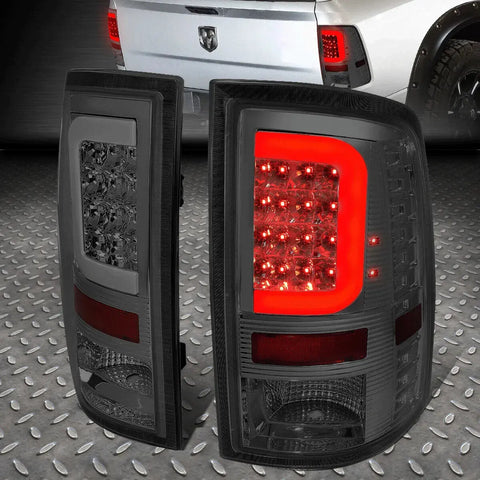 [Led C-Tube Bar]09-17 Ram 1500 2500 3500 Tail Light Rear Brake Lamp Smoked Speed Daddy