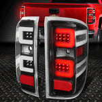 [Led C-Tube Bar]14-19 Chevy Silverado Gmc Sierra Tail Light Brake Lamp Black Speed Daddy