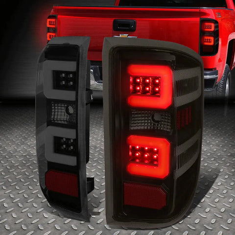 [Led C-Tube Bar]14-19 Chevy Silverado Gmc Sierra Tail Light Rear Brake Lamp Speed Daddy