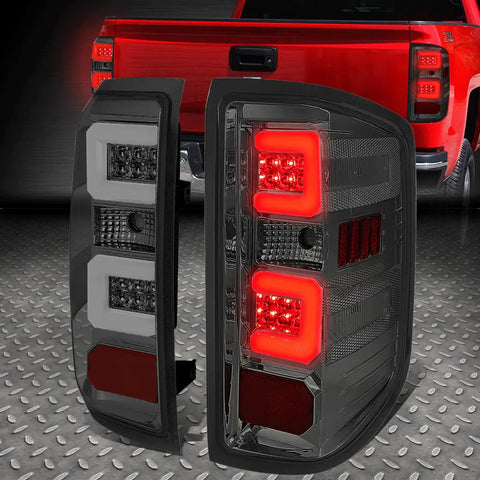 [Led C-Tube Bar]14-19 Chevy Silverado Gmc Sierra Tail Light Stop Brake Lamp Speed Daddy