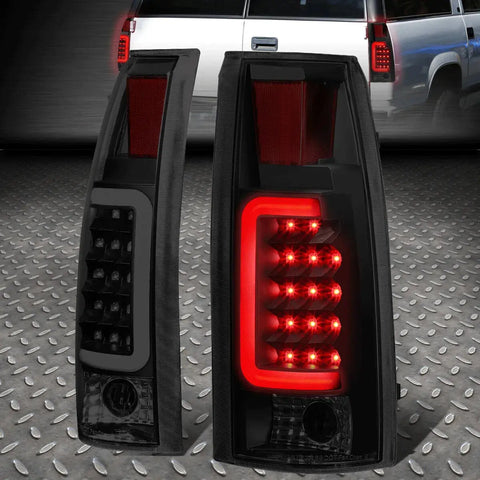 [Led C-Tube Bar]88-00 Chevy Gmc C/K Pickup Tail Light Rear Brake Lamp Tinted Speed Daddy