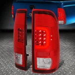 [Led C-Tube Bar]90-97 F150 F250 F350 Super Duty Tail Light Brake Lamp Red Speed Daddy