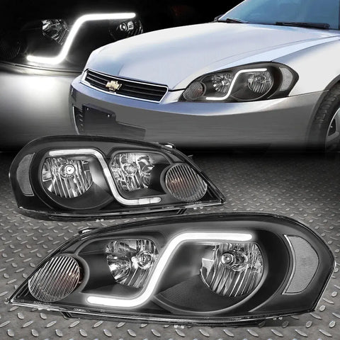 [Led Drl] 06-16 Chevy Impala Limited Monte Carlo Headlight Lamps Black/Clear Speed Daddy