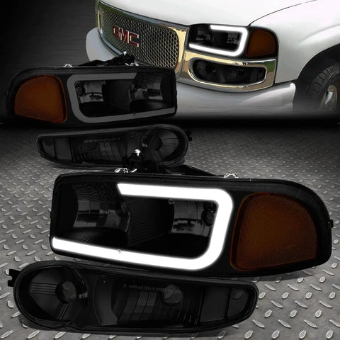 [Led Drl]00-07 Sierra Yukon Denali Headlight Bumper Signal Lamp Tinted/Amber Speed Daddy