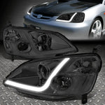 [Led Drl]01-03 Honda Civic Coupe/Sedan Smoked Clear Projector Headlight Lamp Speed Daddy