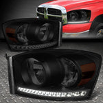 [Led Drl]06-09 Dodge Ram 1500 2500 3500 Halogen Headlight Black/Smoked/Amber Speed Daddy