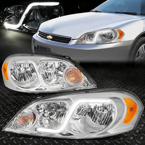 [Led Drl]06-16 Chevy Impala Limited Monte Carlo Headlight Lamps Chrome/Amber Speed Daddy