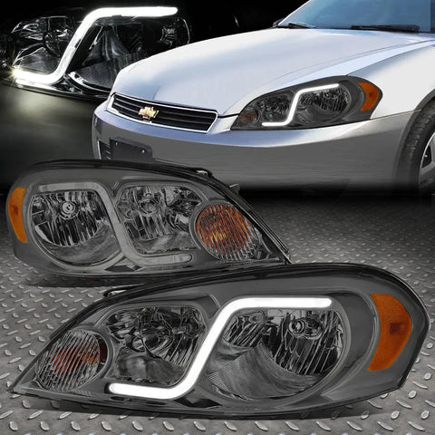 [Led Drl]06-16 Chevy Impala Limited Monte Carlo Headlight Lamps Smoked/Amber Speed Daddy