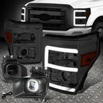 [Led Drl]11-16 F250-F550 Smoke/Amber Projector Headlights+Tinted Fog Lamp Speed Daddy