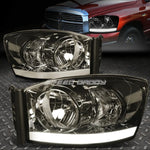 [Led Drl]2006-2009 Dodge Ram Pickup Smoked Housing Clear Side Headlight/Lamp Speed Daddy