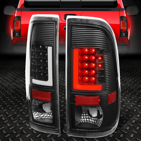 [Led L-Tube Bar]08-16 Ford F250 F350 Super Duty Tail Light Brake Lamp Black Speed Daddy