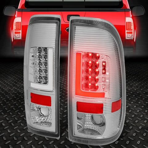 [Led L-Tube Bar]08-16 Ford F250 F350 Super Duty Tail Light Brake Lamp Chrome Speed Daddy