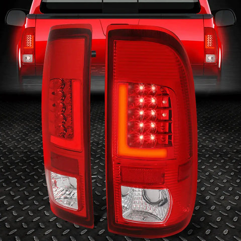 [Led L-Tube Bar]08-16 Ford F250 F350 Super Duty Tail Light Brake Lamp Red Speed Daddy