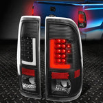 [Led L-Tube Bar]90-97 F150 F250 F350 Super Duty Tail Light Brake Lamp Black Speed Daddy