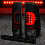 [Led Red C-Bar]1997-2004 Ford F-150/F-250 Tinted Tail Light+Third Brake Lamp Speed Daddy