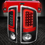 [Led Red C-Tube Bar]02-06 Ram 1500 2500 3500 Tail Light Brake Lamp Black Speed Daddy