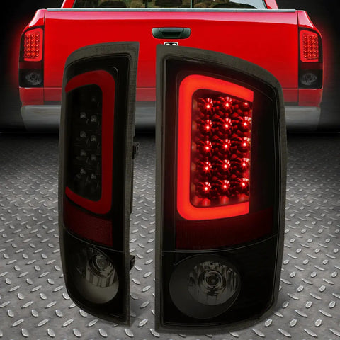 [Led Red C-Tube Bar]02-06 Ram 1500 2500 3500 Tail Light Brake Lamp Tinted Speed Daddy