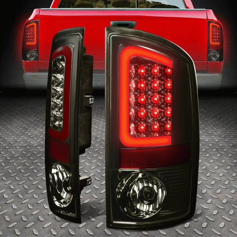 [Led Red C-Tube Bar]07-09 Ram 1500 2500 3500 Tail Light Brake Lamp Smoked Speed Daddy