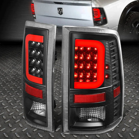 [Led Red C-Tube Bar]09-17 Ram 1500 2500 3500 Tail Light Brake Lamps Black Speed Daddy