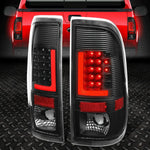 [Led Red L-Shape]08-16 Ford Super Duty Tail Light Rear Brake Lamps Black Speed Daddy