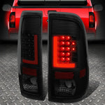 [Led Red L-Shape]08-16 Ford Super Duty Tail Light Rear Brake Lamps Tinted Speed Daddy