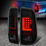 [Led Red L-Shape]90-97 Ford F150 / Super Duty Tail Light Brake Lamp Tinted Speed Daddy