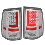 [Led Red L-Streak] 2010-2017 Dodge Ram Chrome Clear Tail Light Brake Lamp DNA MOTORING