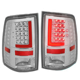 [Led Red L-Streak] 2010-2017 Dodge Ram Chrome Clear Tail Light Brake Lamp DNA MOTORING