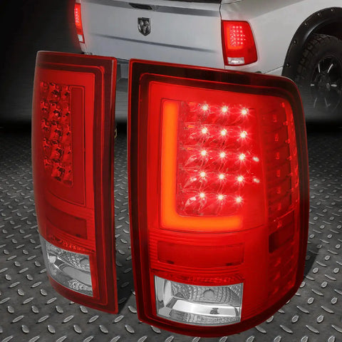 [Led Red L-Tube Bar]09-17 Ram 1500 2500 3500 Tail Light Rear Brake Lamps Speed Daddy