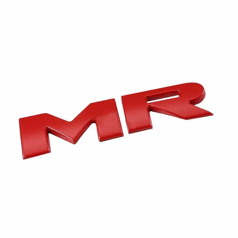 Mitsubishi Evo Mr Stick On 3D Chrome Red Auto Metal Emblem Trim Badge Logo DNA MOTORING