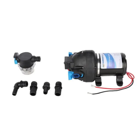 Marine and RV 12V DC Water Pump ~ 2.9 GPM 03526-144 Triplex High flow Revolution ECCPP