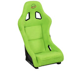 NRG INNOVATIONS GREEN ALCANTARA FULL BUCKET RACING SEAT MEDIUM FRP-303NG-PRISMA DNA MOTORING