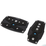 Nrg Pdl-250Bk At Model Aluminum Fuel & Brake Foot Pedal Pad Cover Plates Cap Set DNA MOTORING