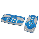 Nrg Pdl-450Bl At Model Aluminum Fuel & Brake Foot Pedal Pad Cover Plates Cap Set DNA MOTORING