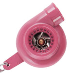 Pink Spinning Turbine Mini Turbo Charger Turbocharger Metal Keychain Key Ring DNA MOTORING