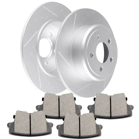 Rear Ceramic Brake Pads And Rotors For Chrysler 300 Dodge Challenger Charger ECCPP
