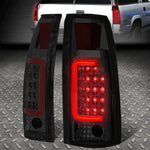 [Red 3D Led C-Bar]88-00 Chevy Gmc C/K Pickup Tail Light Brake Lamp Smoked Speed Daddy