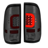 [Red C-Streak 3D Led]2009-2016 Ford F350/F450 Chrome Smoked Rear Tail Light DNA MOTORING