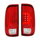 [Red C-Streak 3D Led]2009-2016 Ford F350/F450 Red Housing Rear Tail Light DNA MOTORING