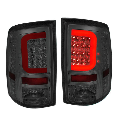 [Red C-Streak 3D Led]2009-2017 Dodge Ram Chrome Smoked Parking Tail Light DNA MOTORING