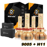 Ridroid 9005 + H11 Canbus Led Headlight Bulbs Conversion Kit 6500K Cool White EB-DRP