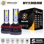 Ridroid H11 H9 H8 120W 26000Lm 6000K Cob Mini Led Headlights Low Beam Fog Bulbs EB-DRP