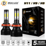 Ridroid H11 Led Headlight Kit Low Beam Bulb Super Bright 6000K H9 H8 Fog Lights EB-DRP